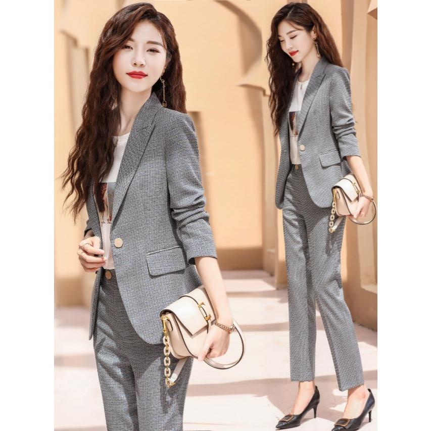 チェック パンツスーツ レディース おしゃれ セットアップ スーツ スリム ジャケット パンツ 大きいサイズ 3l 4l 5l 通勤服 オフィス きれいめ Awh0306 Leap リープ 通販 Yahoo ショッピング