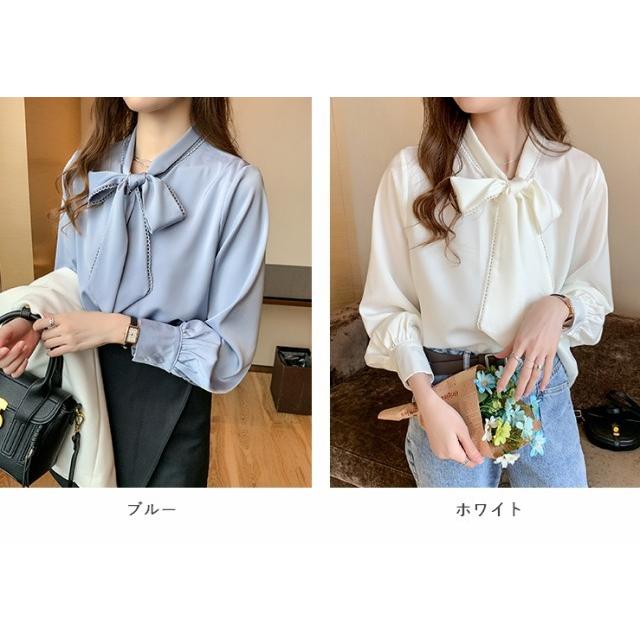 ボウタイブラウス ブラウス トップス レディース 長袖 ボウタイ ボウタイブラウス ブラウス トップス レディース 長袖 ボウタイ