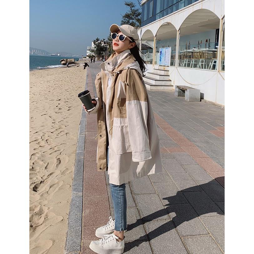 イエナ／春アウター❤️ライトナイロンフードコート／マウンテンパーカー 淡ベージュ ニッセン コート アウター レディース 多ポケットマウンテン