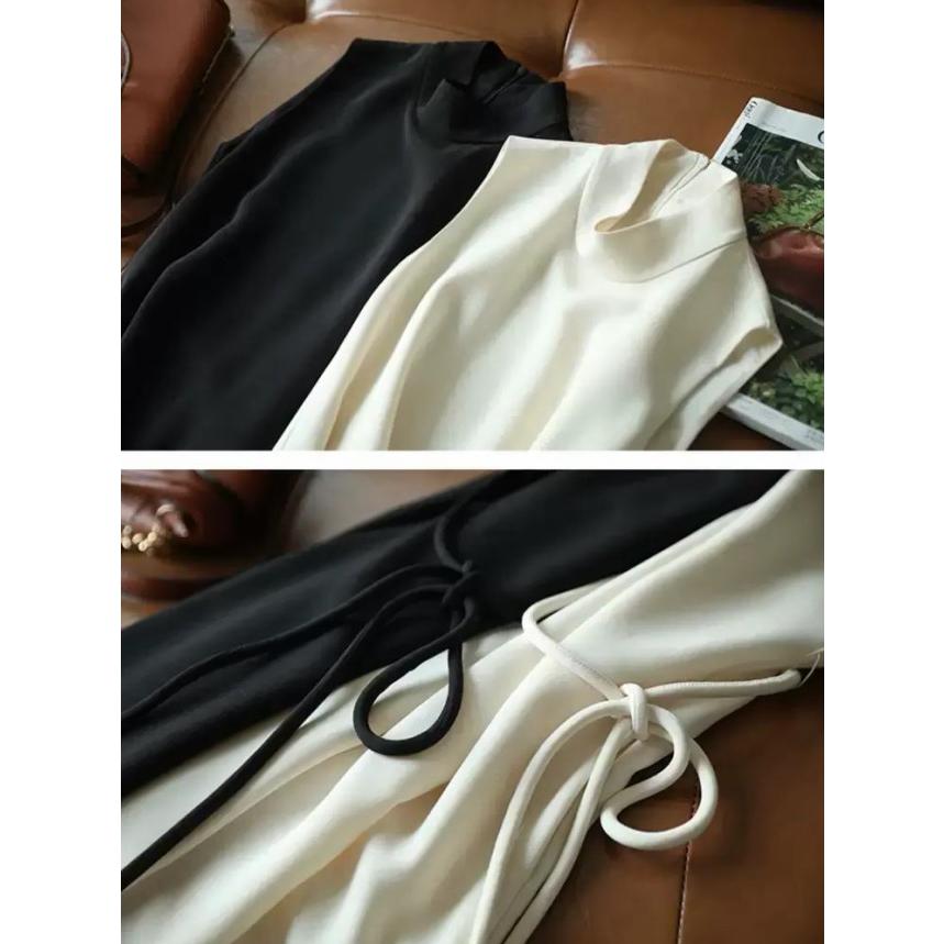 ワンピース レディース ハイネック ワンピースドレス 膝丈