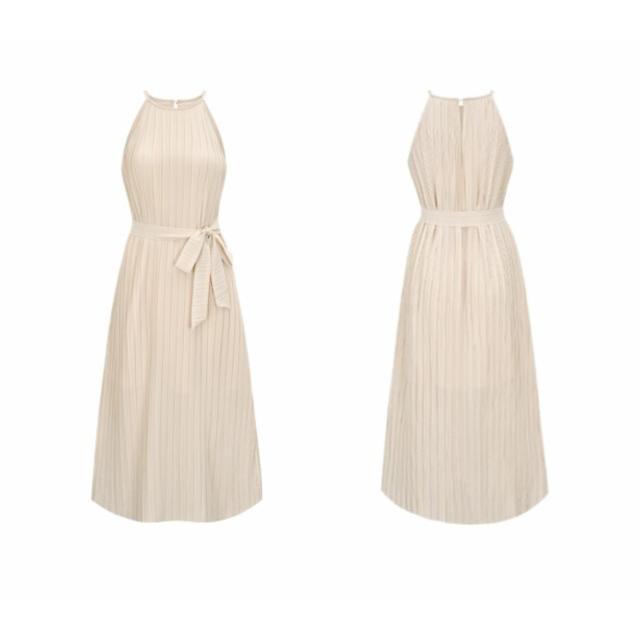 ワンピース レディース ホルターネックワンピース ノースリーブ