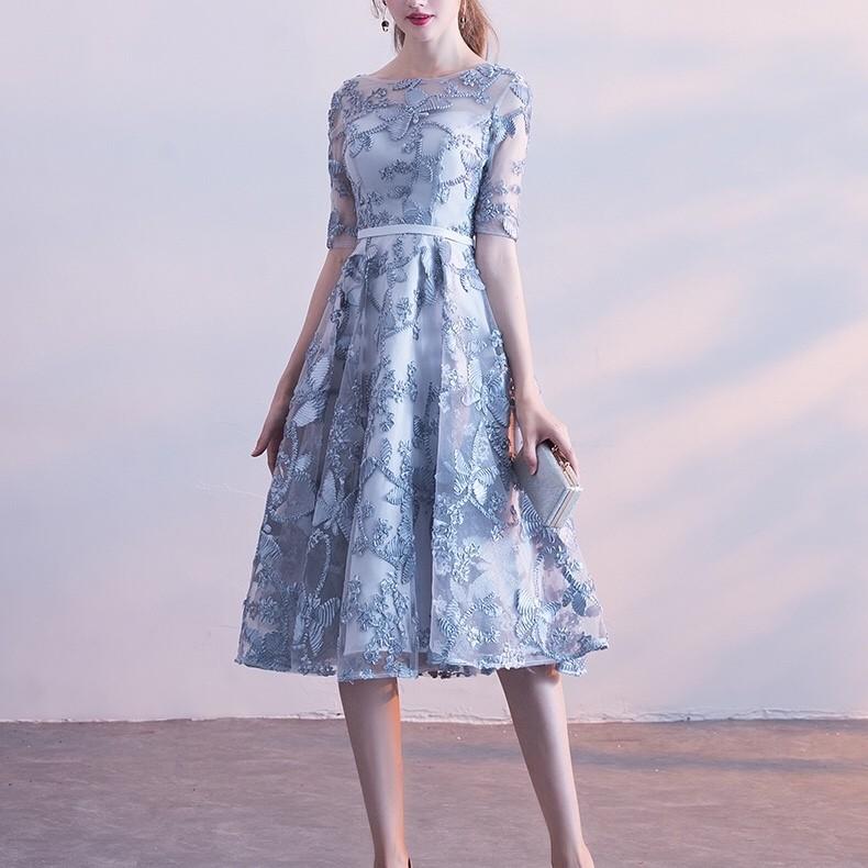 ☆半袖☆レース 花柄 ミディ丈 ワンピース パーティ ドレス 楽天市場】結婚式 ドレス パーティードレス レディース レース