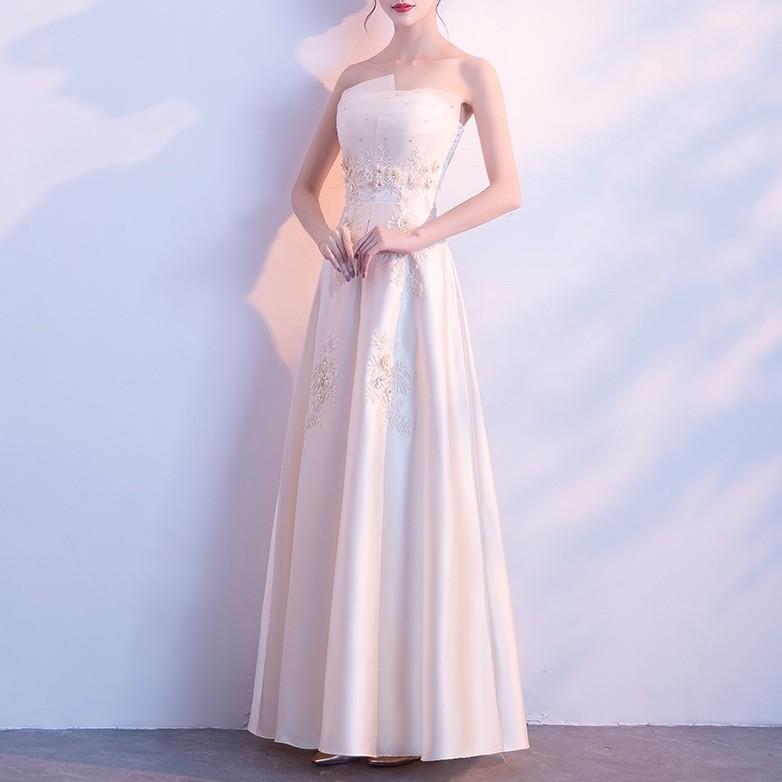 数量限定 特売 花柄 刺繍 ドレス ベアトップ マキシ丈 ロング丈 Aライン レースアップ ワンピース 3l 4l 二次会 お呼ばれ 結婚式 パーティー 韓国 ロングドレス 演奏会 激安ブランド Abmicse Org