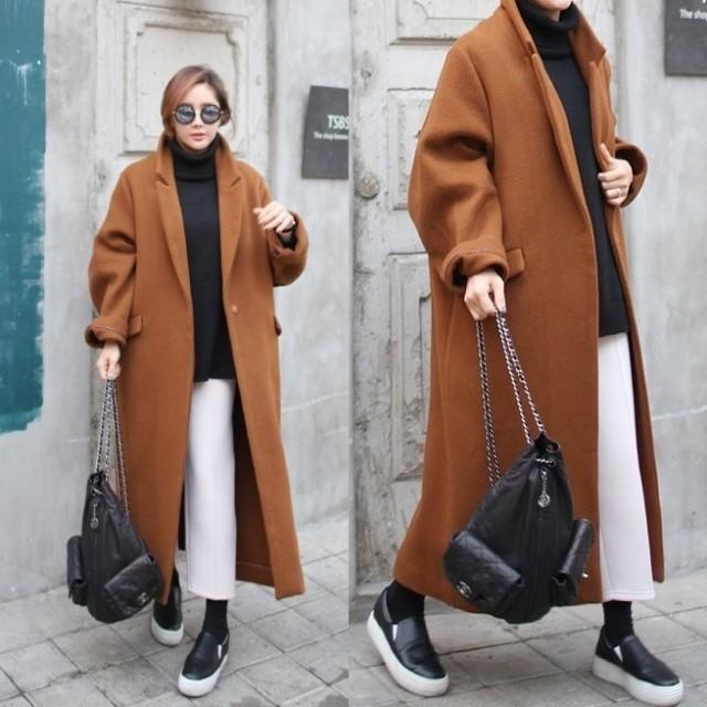 冬新作 秋冬 チェスターコート ロング丈 長袖 レディース オーバー