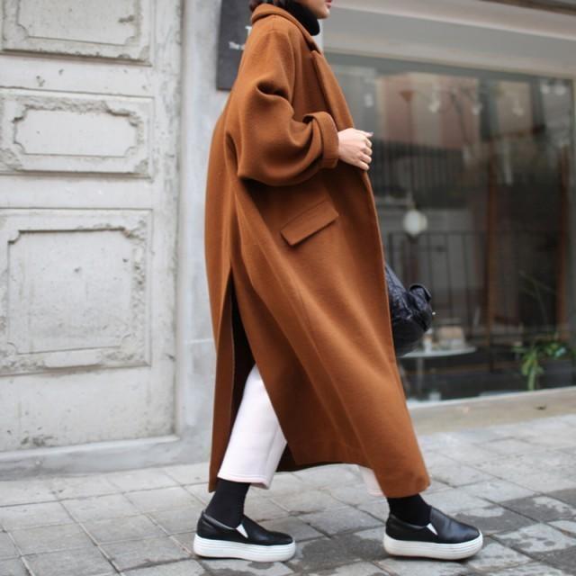 冬新作 秋冬 チェスターコート ロング丈 長袖 レディース オーバー