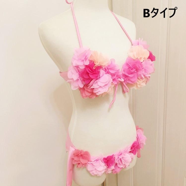 花びら フラワー ビキニ 水着 バンドゥビキニ 造花 ボリューム感 花びら フラワー ビキニ 水着 バンドゥビキニ 造花 ボリューム感
