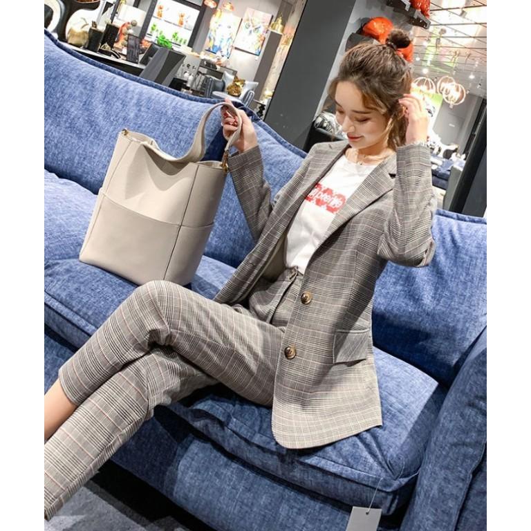 パンツスーツ レディース おしゃれ グレンチェック セットアップ 上下レディース セットアップ スーツ 大きいサイズ オフィス 韓国 Ssa0075 Leap リープ 通販 Yahoo ショッピング