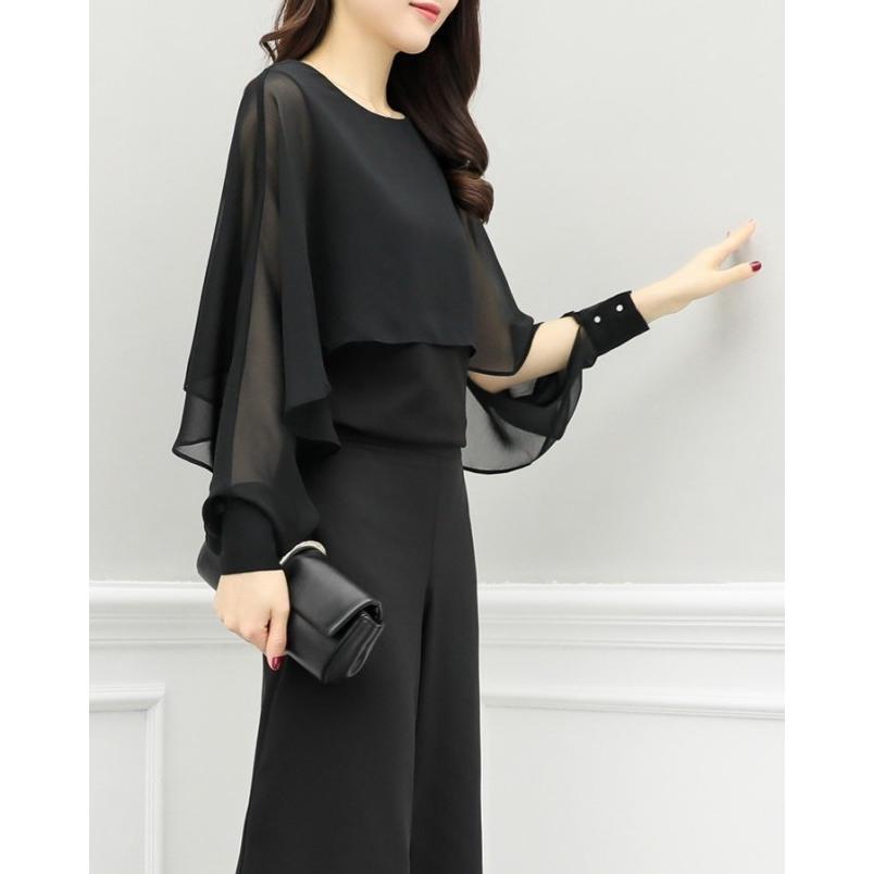 かっこいいパンツドレス セットアップ 袖あり パーティードレス パンツ 大きいサイズ 3l 4l 結婚式 お呼ばれ ドレス フォーマル 黒 Ssa0111 Leap リープ 通販 Yahoo ショッピング