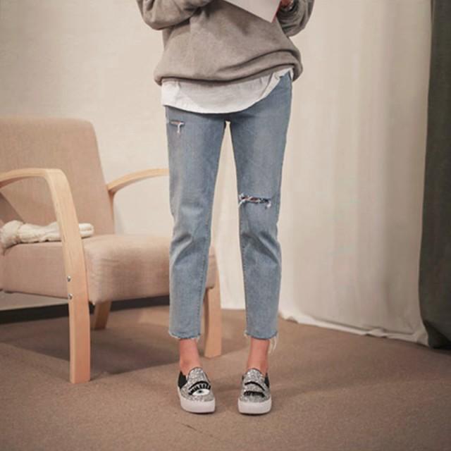 デニムパンツ ダメージデニム マタニティ パンツ ダメージ ジーンズ レディース ボトムス くるぶし丈 カジュアル 大きいサイズ 3l Ssb0022 Leap リープ 通販 Yahoo ショッピング