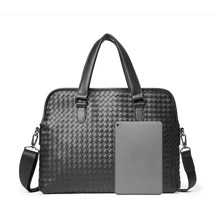 DIESEL ビジネスバッグ レザー メッシュ 2way ブラック 大容量 ビジネスバッグ トートバッグ メンズ 2way ビジネス ショルダーバッグ