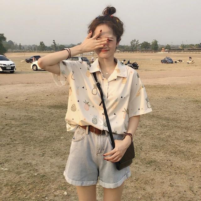 アロハシャツ トップス 柄シャツ レディース シャツブラウス 半袖
