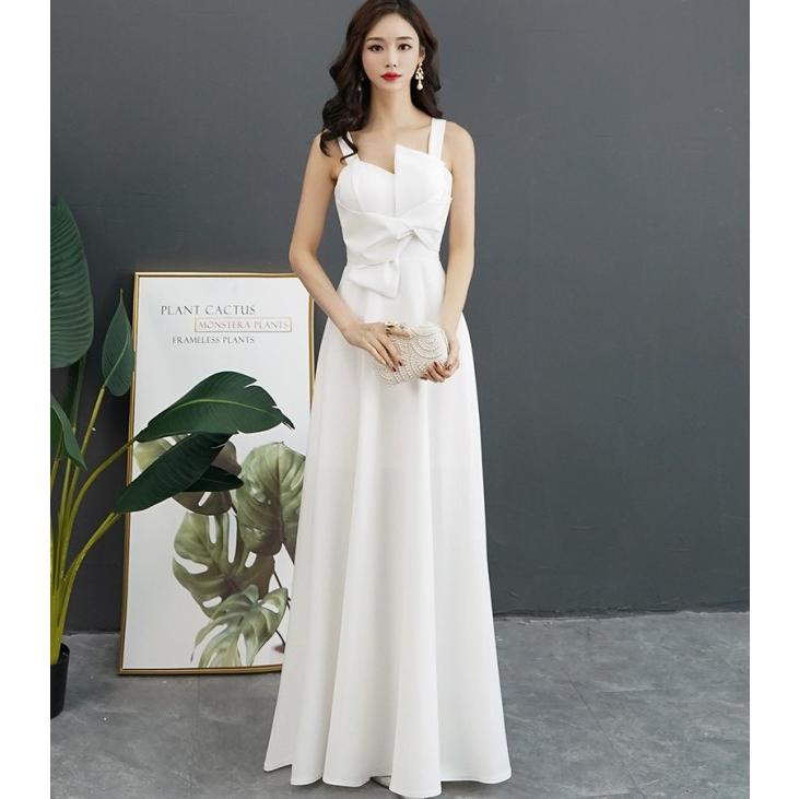 ウエディングドレス スレンダー ロングドレス パーティードレス 結婚式 花嫁 ドレス ウェディングドレス 二次会 大きいサイズ 3l アシンメトリー 上品