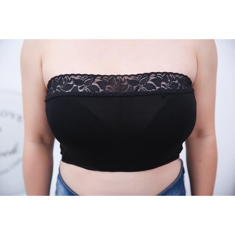 即納 チューブトップ ブラカバー レース 大きいサイズ 3L 4L