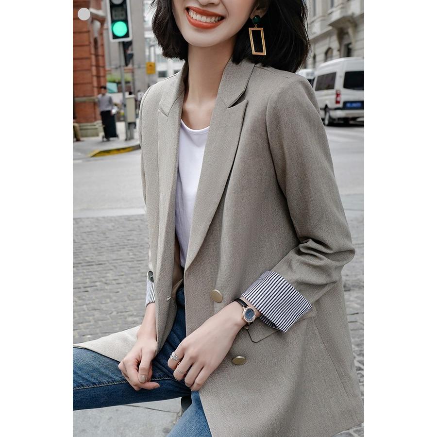 テーラードジャケット レディース ダブルジャケット カジュアル