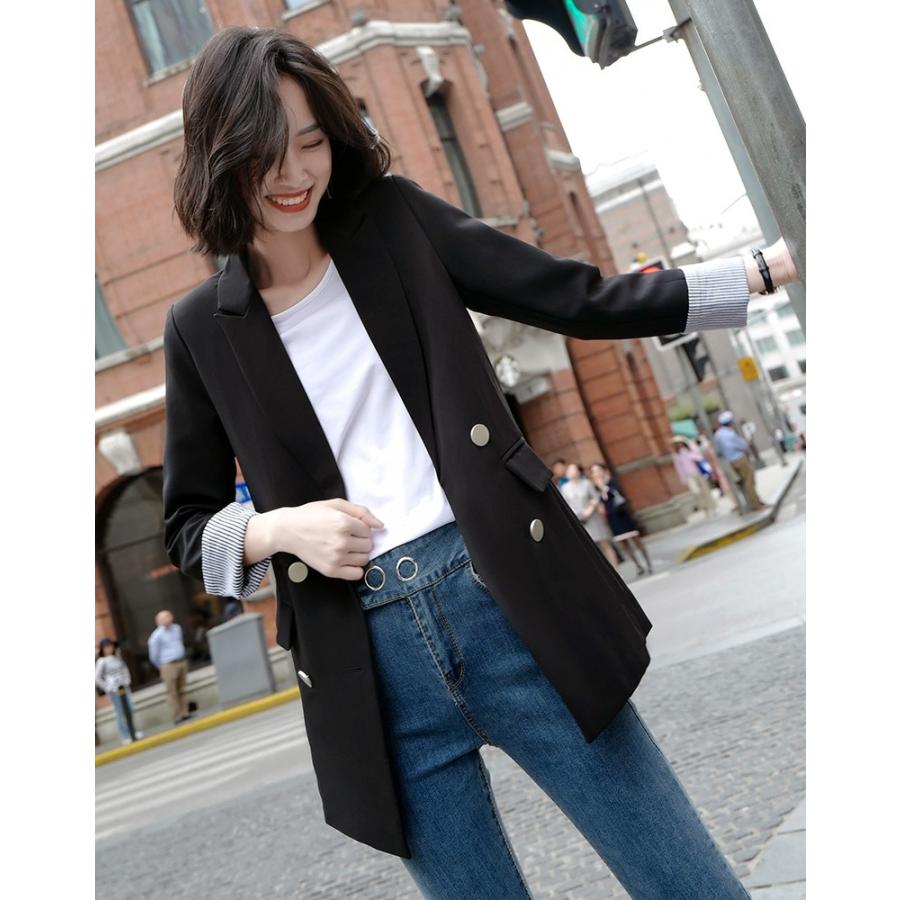 テーラードジャケット レディース ダブルジャケット カジュアル