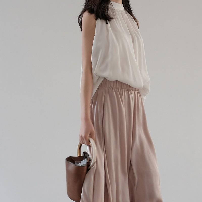 トップス レディース 黒 白 シャツ ブラウス 春 夏 ホルターネック