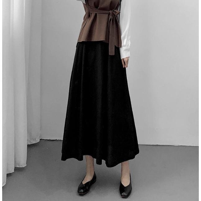 フレアスカート ロング レディース ボトムス 春 夏 ウエストゴム