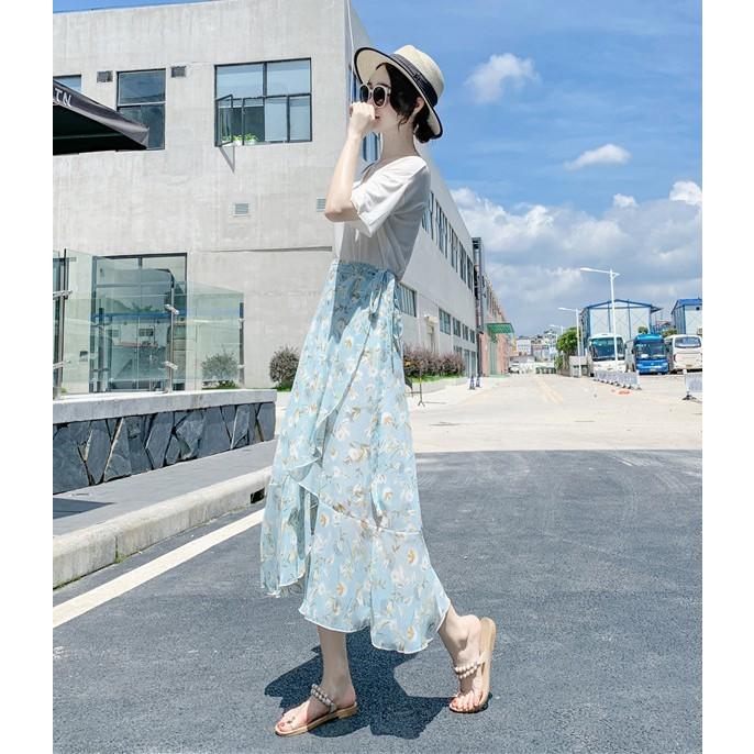 PINKHOUSE ストライプ ロング巻きスカート ウエストリボン付き スカート レディース ボトムス 春 夏 ラップスカート 巻き