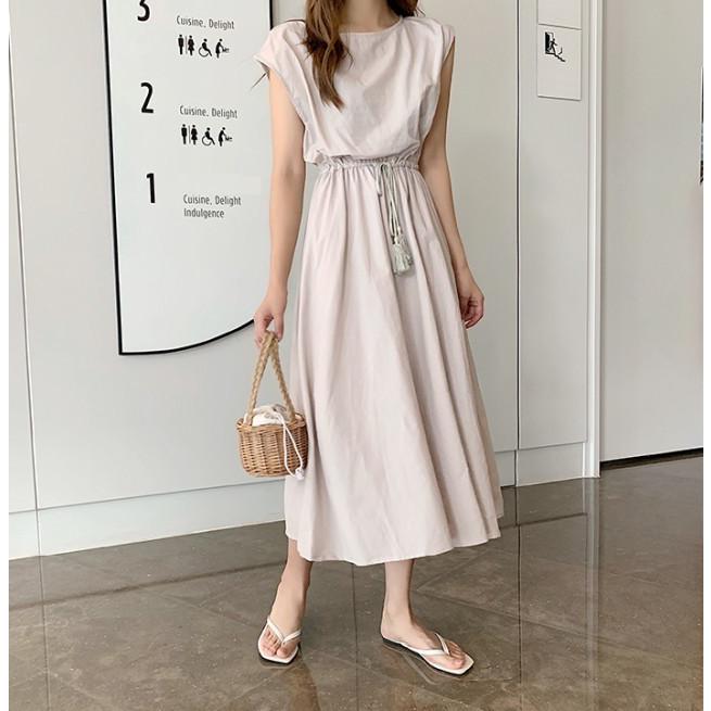 ワンピース レディース ロング 夏 半袖 フレンチスリーブ ロング 