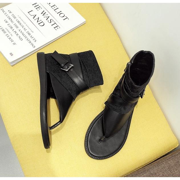 ブーツサンダル サマーブーツ レディース サンダル ブーツ 春夏 フラットサンダル トングサンダル オープントゥ シンプル 夏 黒 ショートブーツ レジャー ブーツサンダル サマーブーツ レディース サンダル ブーツ 春夏