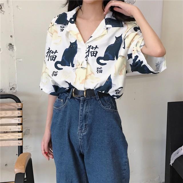アロハシャツ レディース トップス 半袖 春夏 襟付きシャツ 開襟 アロハシャツ レディース トップス 半袖 春夏 襟付きシャツ 開襟