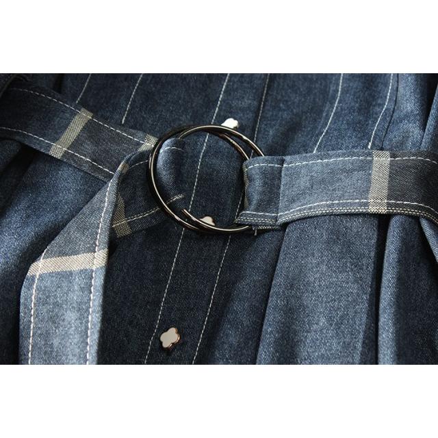 デニム ワンピース ロング レディース デニムワンピース ロング