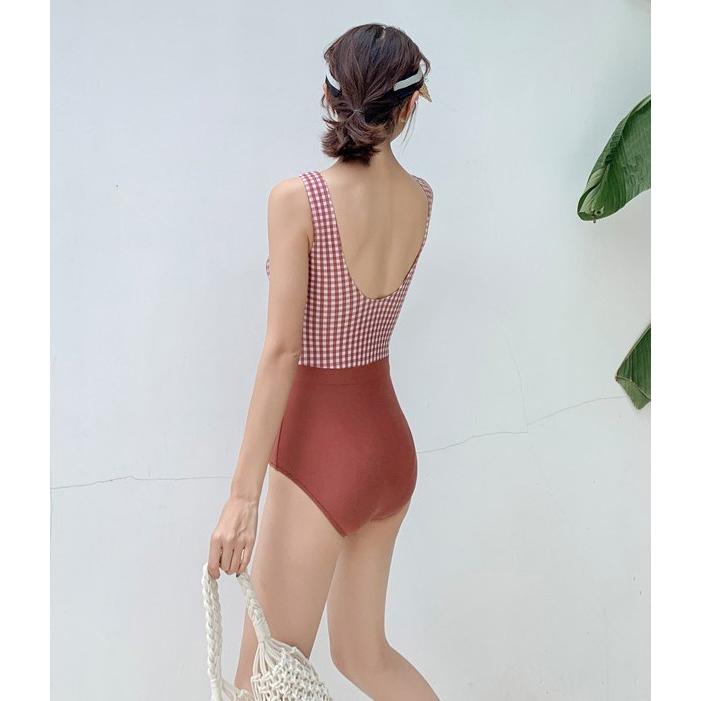 【関税送料込】Cupshe スタイルアップ♪ギンガム ワンピース水着 L CUPSHE(カップシー) ワンピース水着(レディース) - 海外通販の