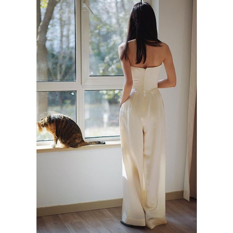 ウエディングドレス パンツドレス かっこいい 結婚式 二次会 花嫁