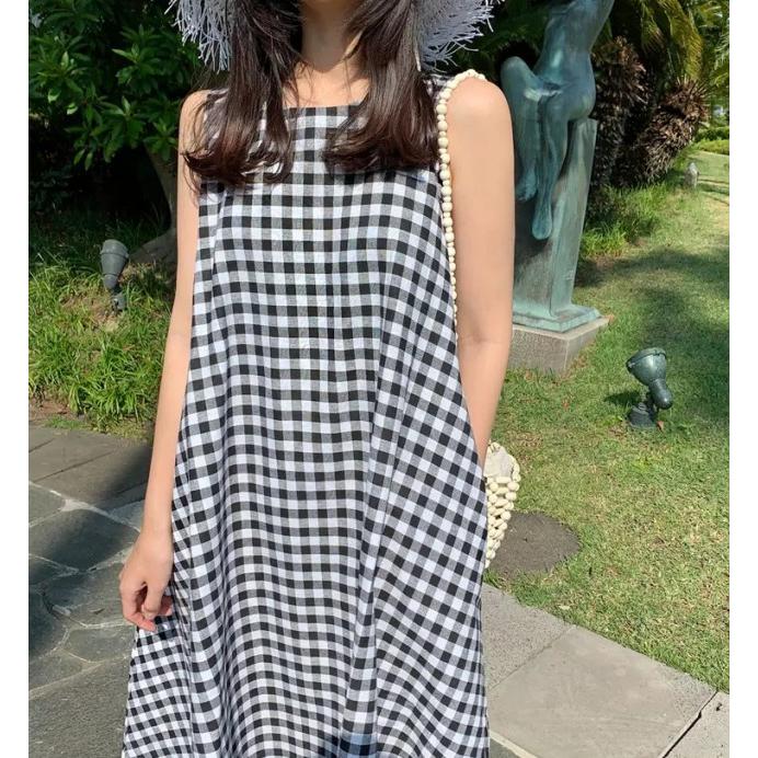 Burberry チェック柄　春夏用ノースリーブロングワンピース Burberry チェック柄 春夏用ノースリーブロングワンピース