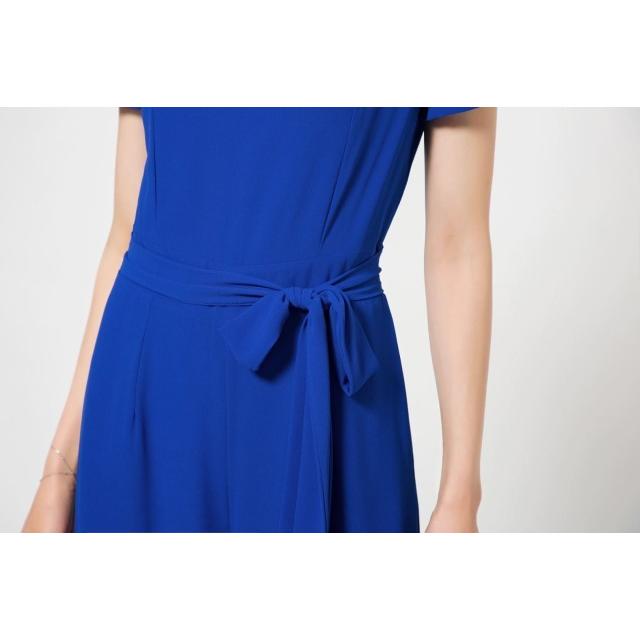 パンツドレス かっこいい 袖あり パーティードレス 結婚式 お呼ばれ