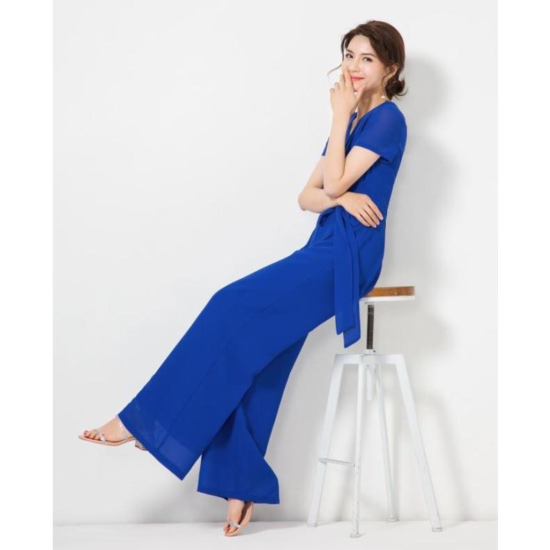 パンツドレス かっこいい 袖あり パーティードレス 結婚式 お呼ばれドレス オールインワン レディース 株式会社錦大きいサイズ 3L 4L 5L 黒 ウエストリボン パンツドレス かっこいい 袖あり パーティードレス 結婚式 お呼ばれ