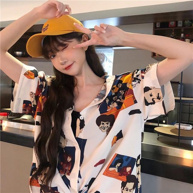 シャツ レディース トップス 半袖 シャツブラウス アロハシャツ シャツ レディース トップス 半袖 シャツブラウス アロハシャツ
