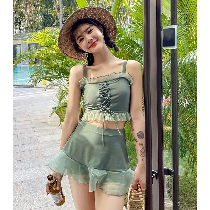 水着 レディース ビキニ水着 ビスチェ フリル水井 韓国 ビキニ 体型