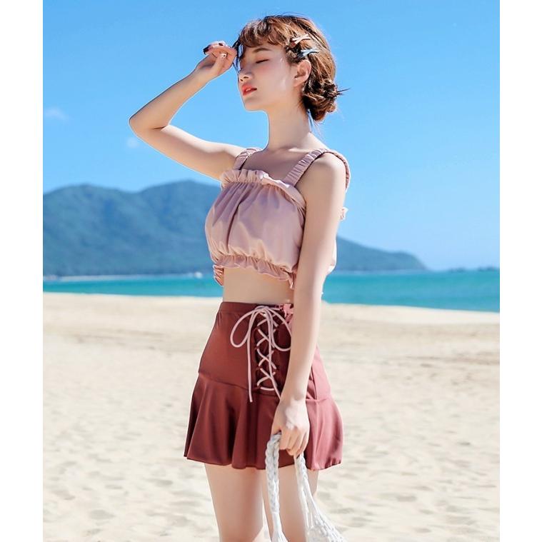 水着 レディース タンキニ水着 ビキニ水着 体型カバー フリル ビスチェ