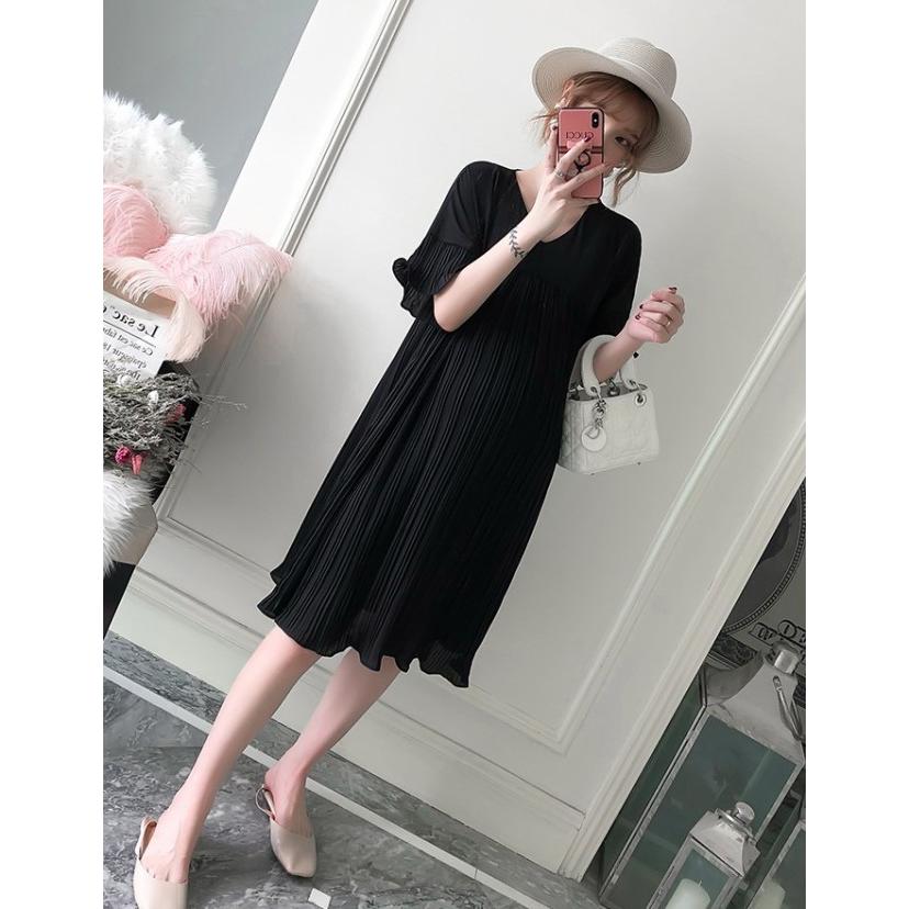 マタニティ ワンピース 大きいサイズ 春 夏 膝丈 半袖 五分袖 ドレス