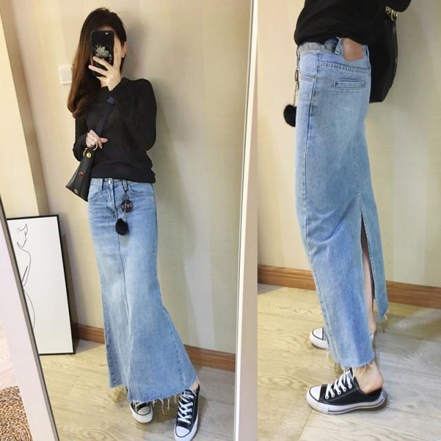 一部即納 デニムスカート ロング デニムロングスカート デニム 一部即納 デニムスカート ロング デニムロングスカート デニム