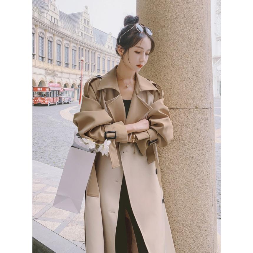 トレンチコート レディース アウター 春 秋 バイカラー コート ロング