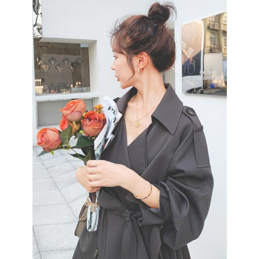 トレンチコート ショート丈 レディース ショートコート アウター 春 秋