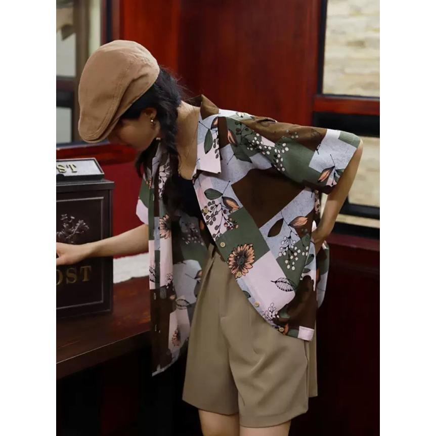 柄シャツ レディース トップス 春夏 アロハシャツ 襟付き 花柄 シャツ 半袖 シャツブラウス 総柄 カジュアル おしゃれ 羽織り 春 夏 羽織りシャツ 楽天市場】アロハシャツ 柄シャツ レディース 半袖 トップス 夏