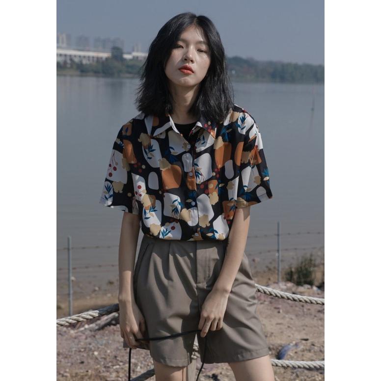 アロハシャツ レディース 花柄 シャツ 半袖 柄シャツ トップス 春夏 総柄 シャツブラウス カジュアル 羽織りシャツ 羽織もの レトロ 夏 春 ゆったり