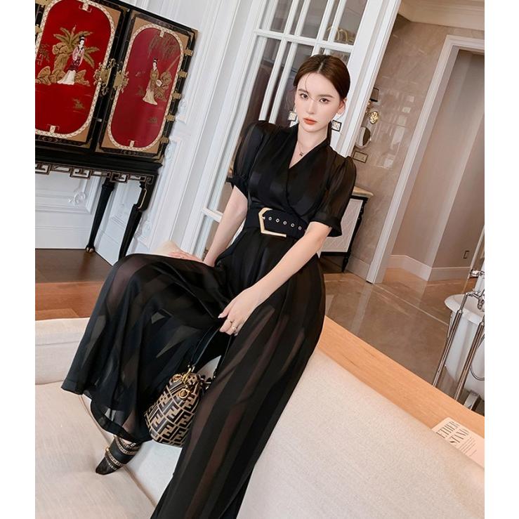 黒ラップスタイル✨オールインワン✨パンツドレス パンツドレス かっこいい オールインワン レディース パーティー