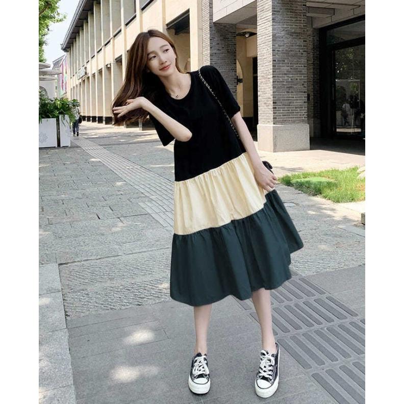 ワンピース レディース Tシャツワンピース ティアードワンピース 春 夏  