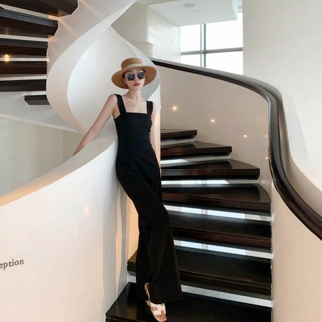 オールインワン サロペット レディース ワイドパンツ