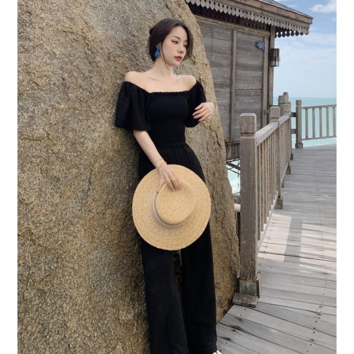 オールインワン ジャンプスーツ レディース ワイドパンツ つなぎ オフ