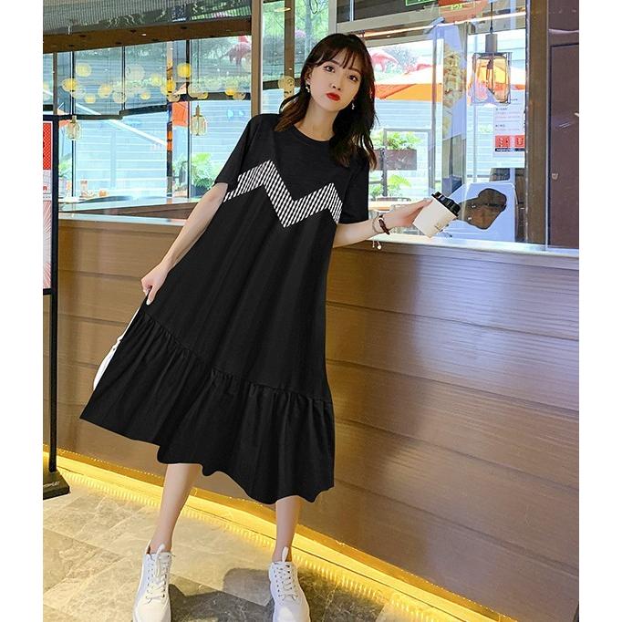 ローズティアラ 46 半袖ひざ丈ワンピース (ブラック＋ギンガムチェック) ローズティアラ 46 半袖ひざ丈ワンピース (ブラック＋ギンガム