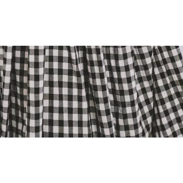 ギンガムチェック ワンピース レディース 夏 春 ドッキングワンピース