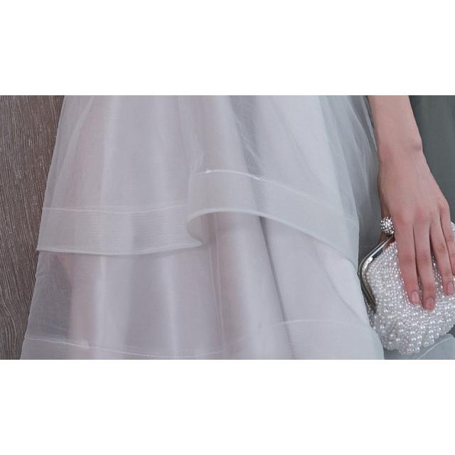 パーティードレス 結婚式 お呼ばれドレス フィッシュテールドレス 膝丈