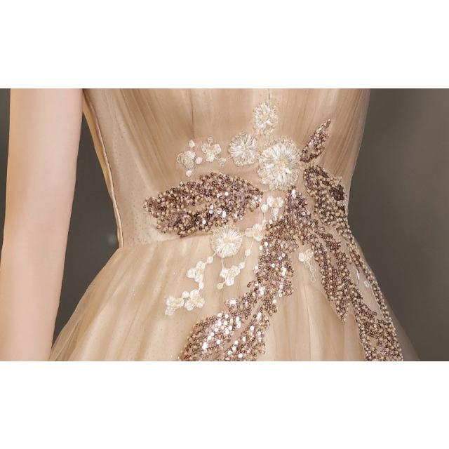 パーティードレス 結婚式 お呼ばれドレス 膝丈 ノースリーブ Aライン