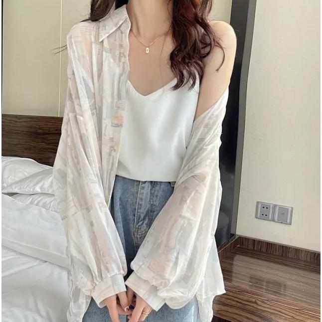 柄シャツ レディース トップス 春夏 秋 シャツブラウス 長袖 大きい