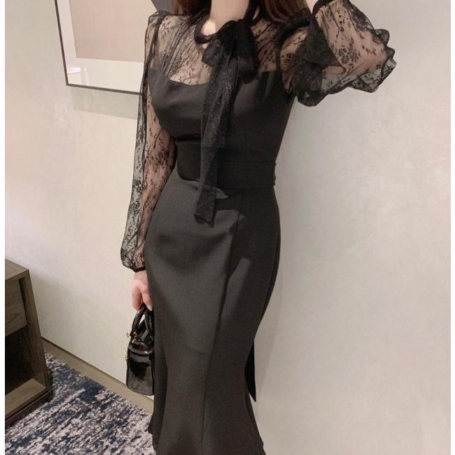 パーティードレス 結婚式 お呼ばれドレス マーメイドワンピース